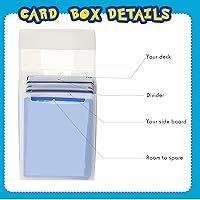Vista 6 de Frienda 6 Pack Deck Cards Boxes Large Capacity with Dividers Fits 80+ Trading Card Games Storage Organizer Cases