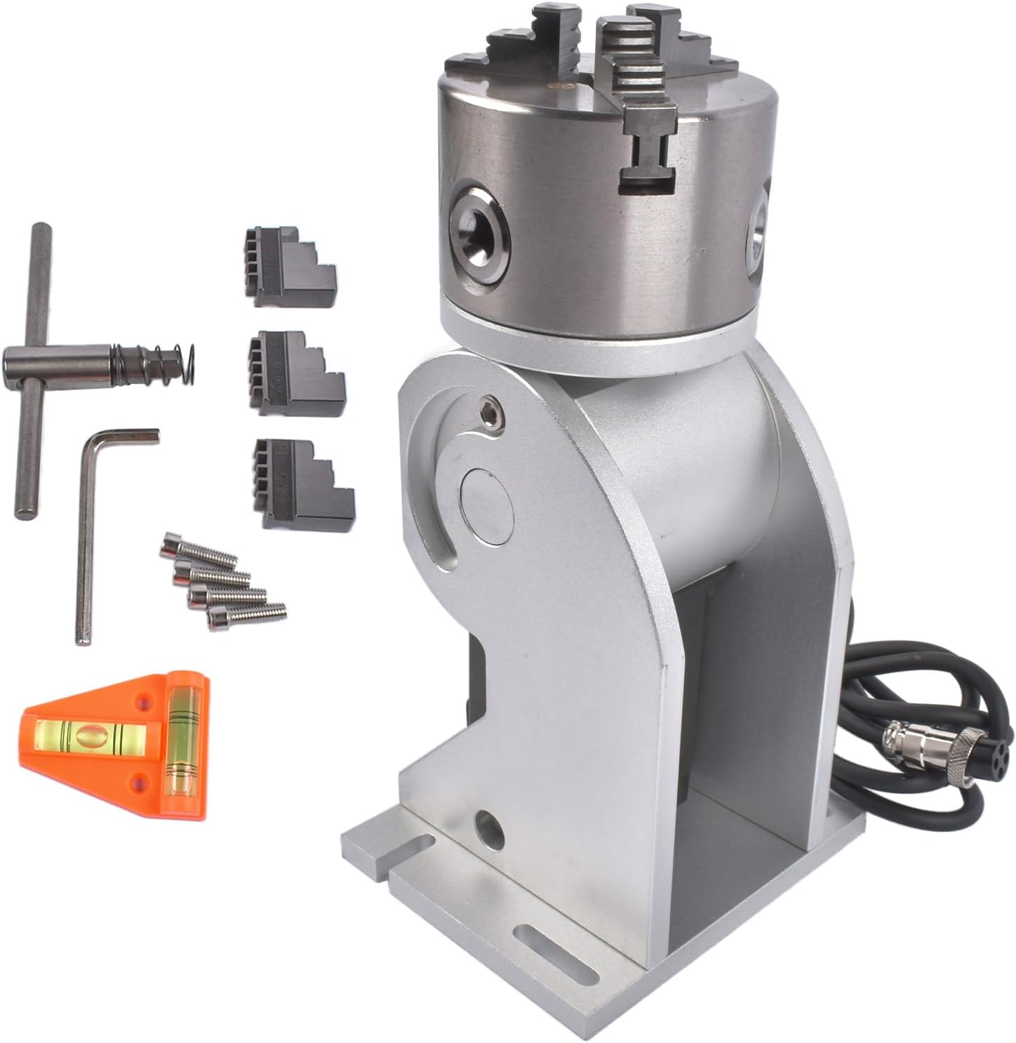 Rotary Axis Tool 80mm 3 Jaw Rotary Attachment Replacement for Metal Carving Engraving Marking Machine