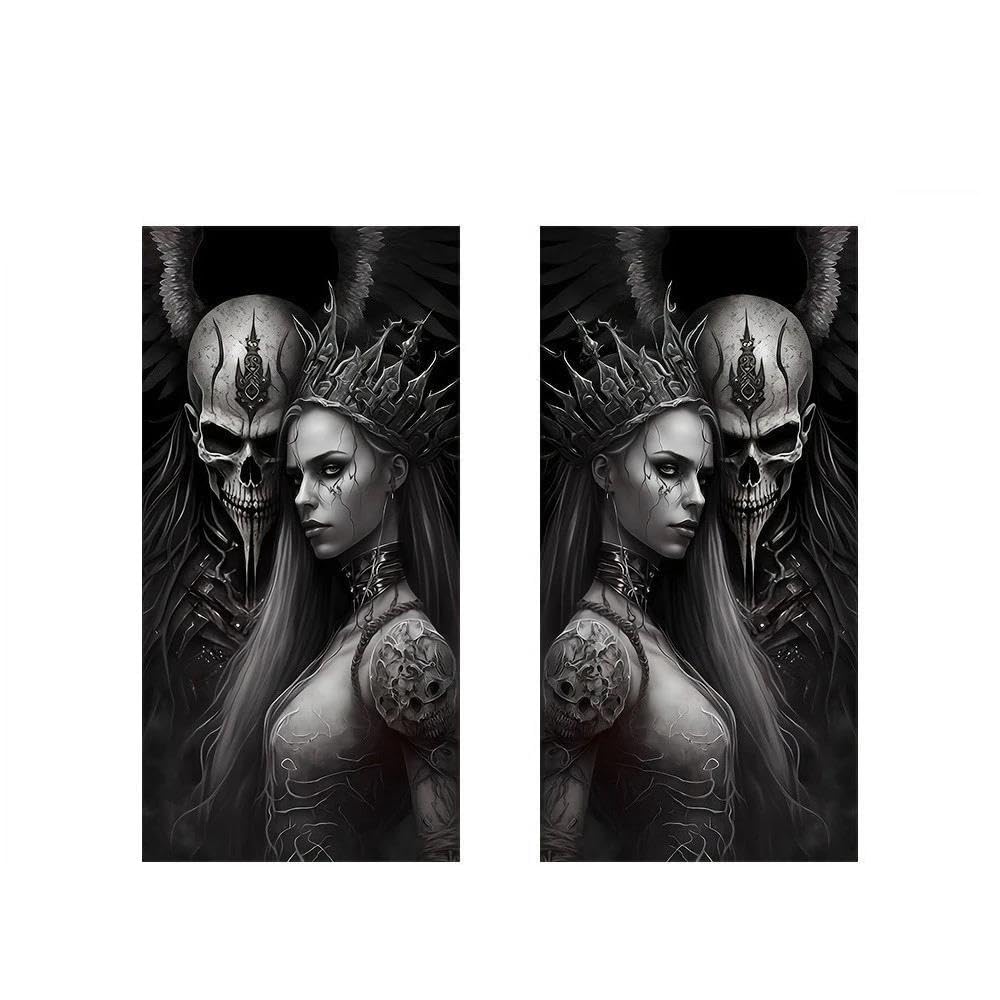 Autocollants de voiture Skull King pour pilier B - Décoration étanche et adhésif résistant