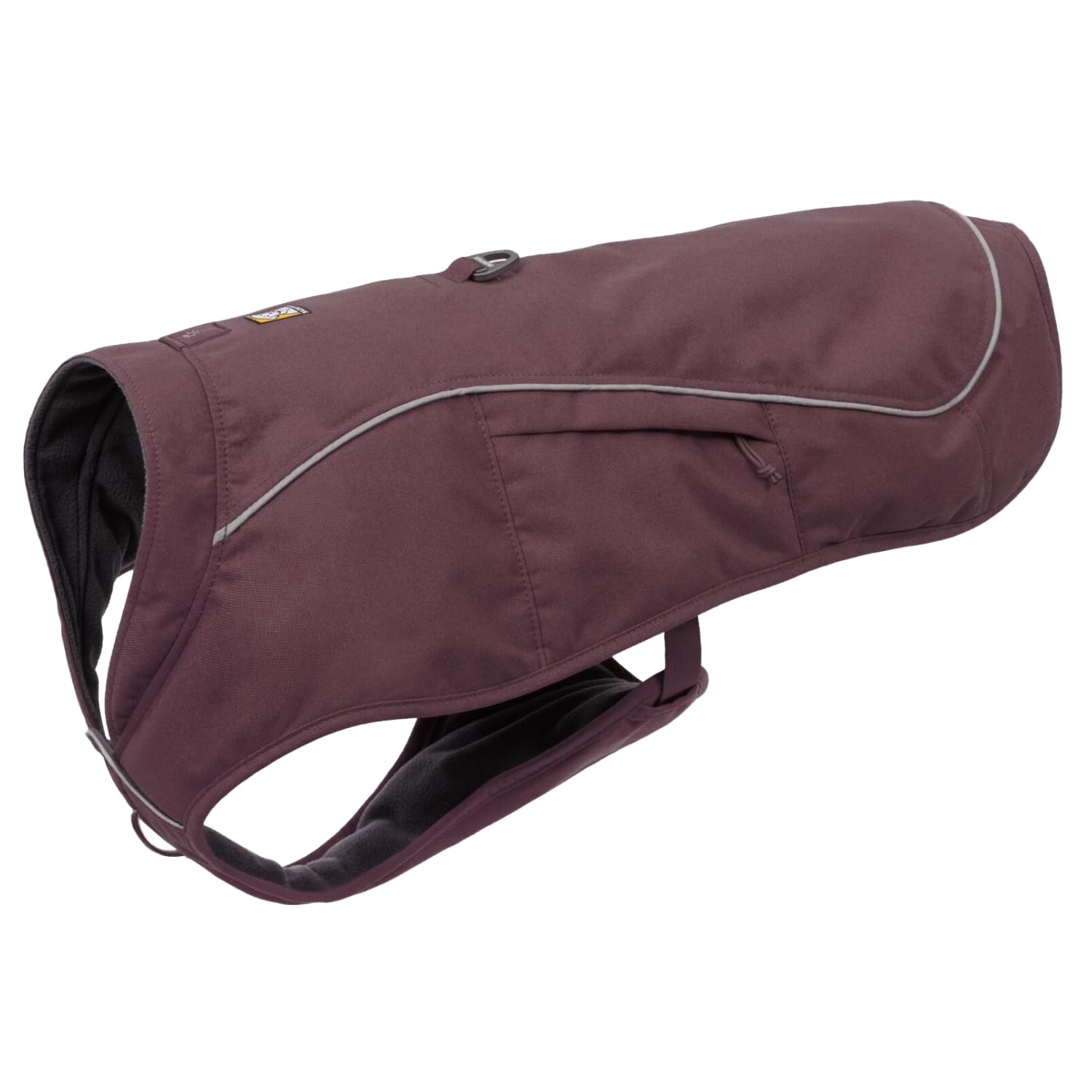Overcoat Fuse Insulated Vest & Harness, Purple Umber, X-Small | Built-In Harness, Durable Weather & Abrasion-Resistant Shell, 2 Leash Attachment Points, Reflective, Zippered Pockets