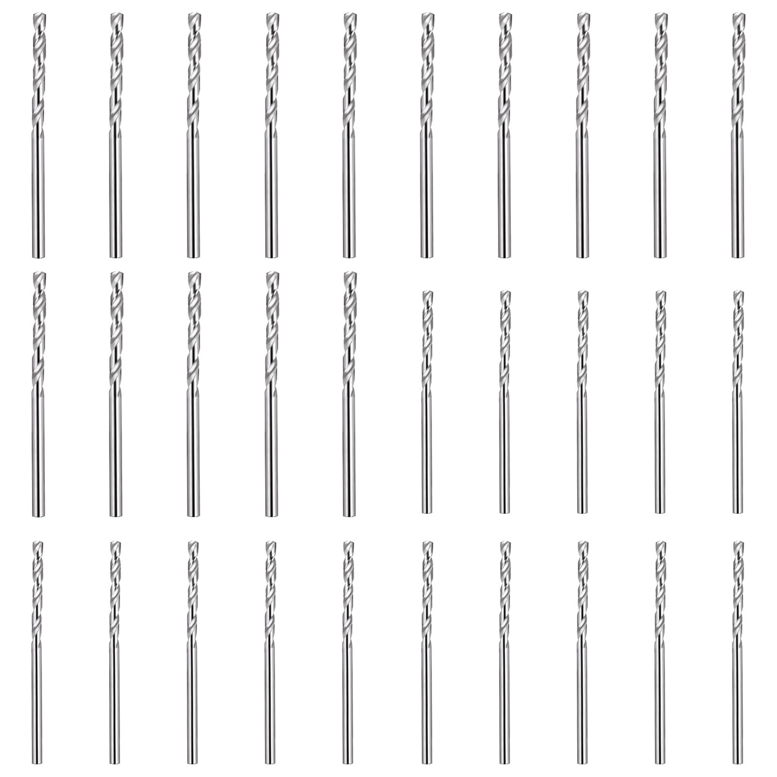 30 Piezas Mini Brocas Helicoidales para Metal, 2,5 mm, 3 mm Taladro de Cobalto HSS Pequeñas Brocas para Madera, para Plástico, Metal Suave, Hierro, Aluminio, Madera y Plástico