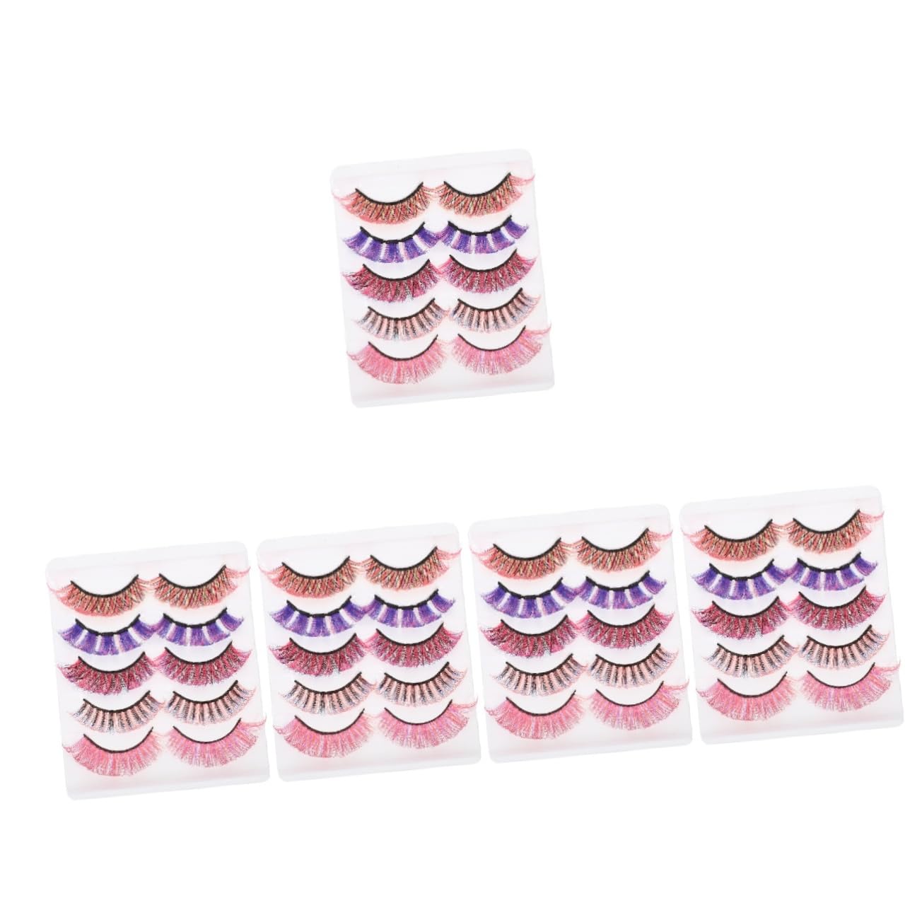 Healeved Farbige Wimpern Für Partys Vivid False Eyelashes Wiederverwendbare Und Natürliche Augenaufschläge Für Mixed Curl Russische Volumenwimpern