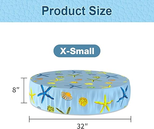 Miniatura 10 de Cubierta redonda de piscina de 32 pulgadas, plegable para niños, cubierta solar para piscina de perros, bañera de niños, cubierta de seguridad