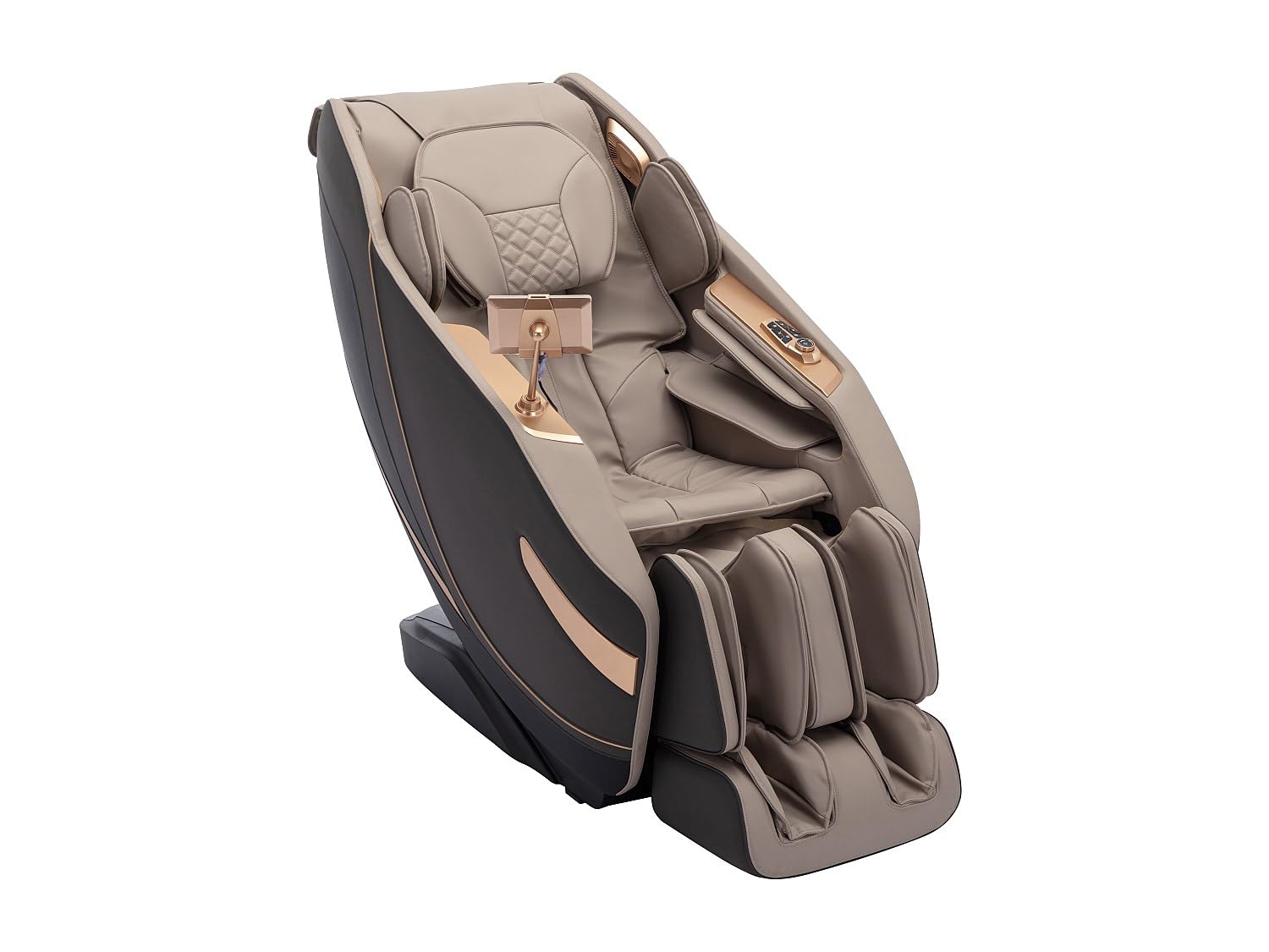 Vente-unique - Sillón de Masaje de imitaciÛn Cuero - Sistema de Gravedad Cero - Beige - MOWATA