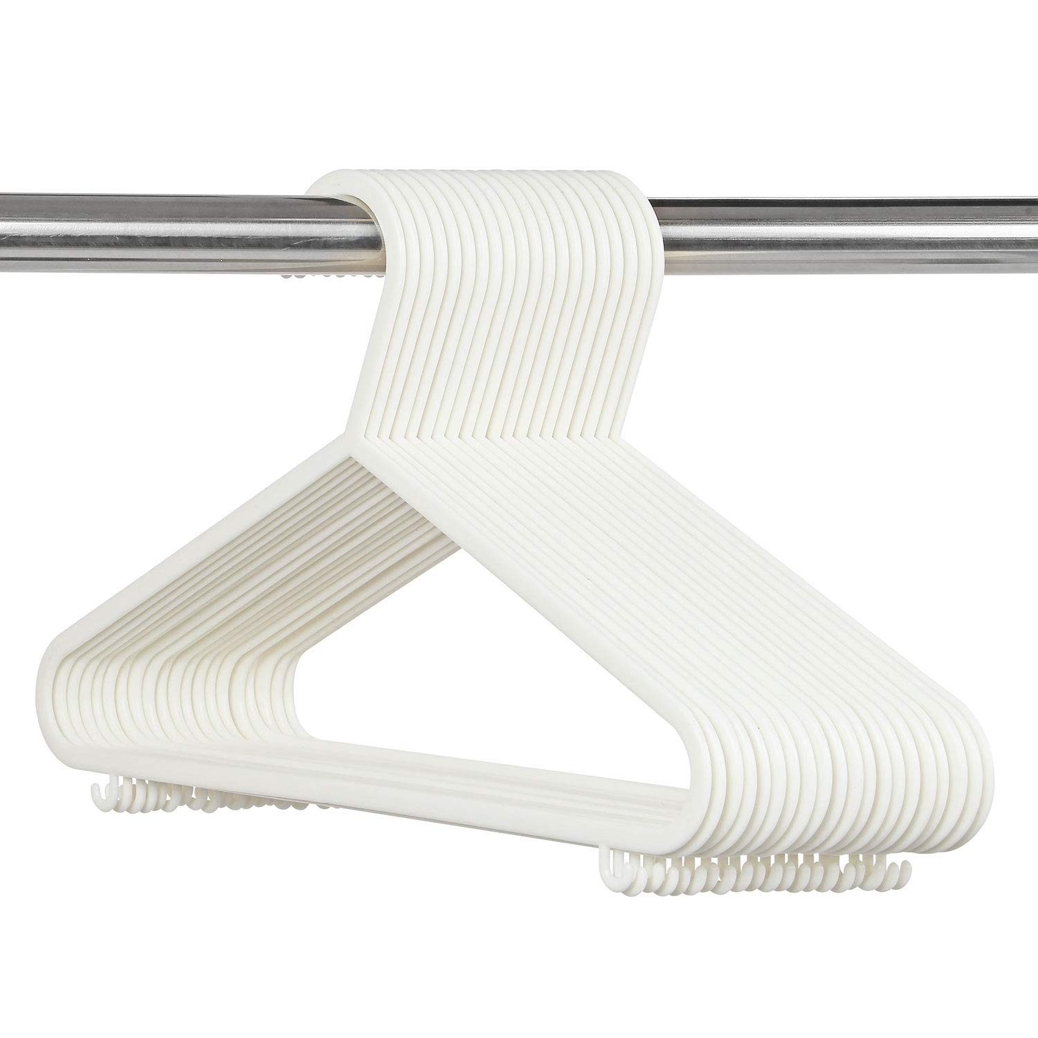Taylor & Brown® 20 White Plastic Coat Hangers For Kids Clothes - Childrens Clothes Coat Plastic Hangers Hang Baby Child Children Kids Hanging Storage
