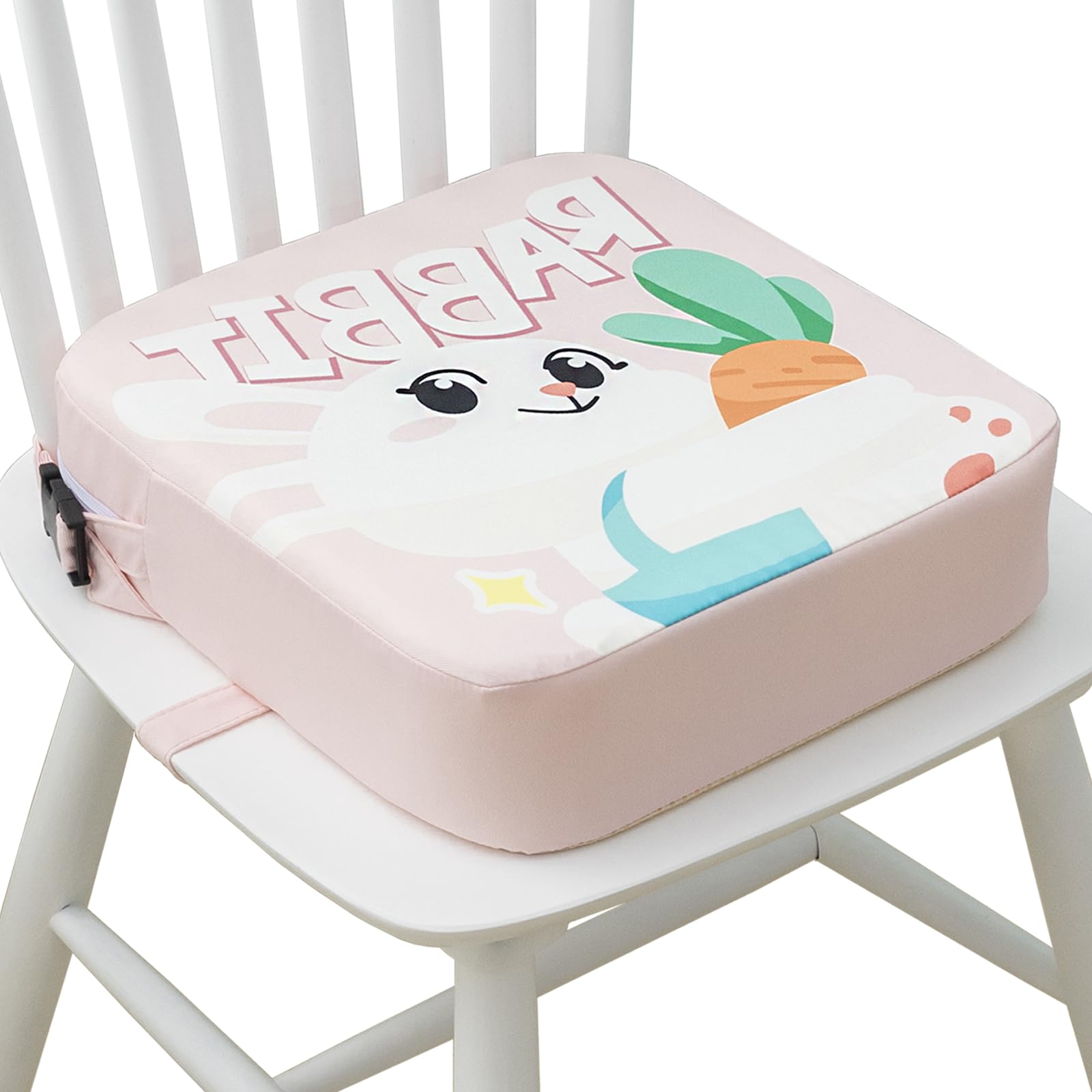 Eiury Toddler Booster Seat for Dining Table, Portable Kids Booster Seat with Safety Buckles Portable Increasing Booster Cushion with Non-Slip Bottom (