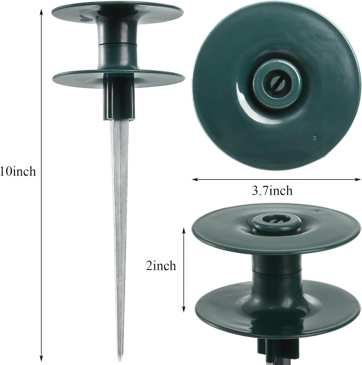 Coloch 6 Pack Hose Guard Stake, 10 Inch Garden Hose Guide Spike Zinced Metal Spike with Heavy Spin Top, Keep Garden Hose Out of Flower Beds for Plant Protection, Greenhouse, Yard Lawn