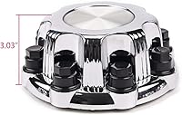 Vista 2 de PIT66 Tapacubos centrales de rueda de 8 lengüetas, compatibles con Chevy Silverado GMC Sierra 1500/99-08 Silverado Sierra 2500/00-08 Suburban/ 02-06