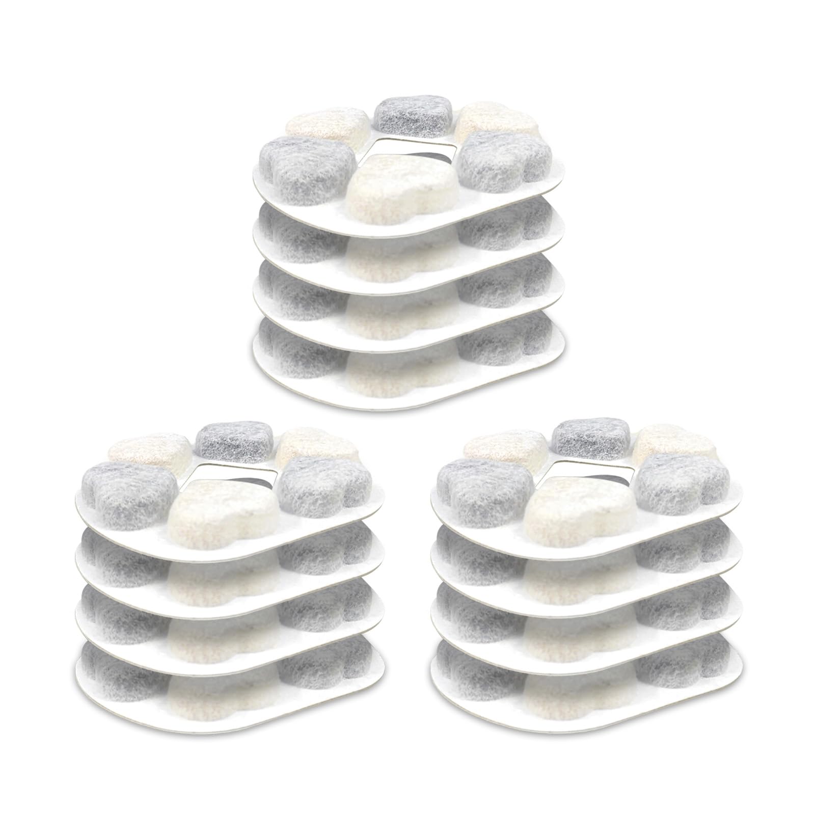 HOMJOY 8x Katzenbrunnen innovatives Austauschfilter-Set – Kompatibel mit PrettyPaw Modellen – Herz-Design – Sechs Filterpunkte mit hochdichter Aktivkohle