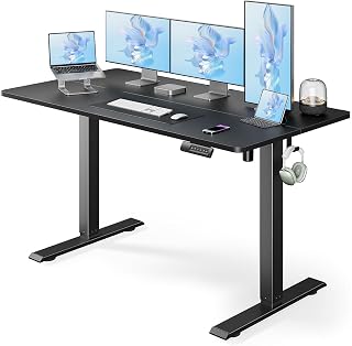 Marsail Electric Standing Desk 55x24 Adjustable Height Sit-Stand Home Office Computer Desk Black 176lb Capacity
