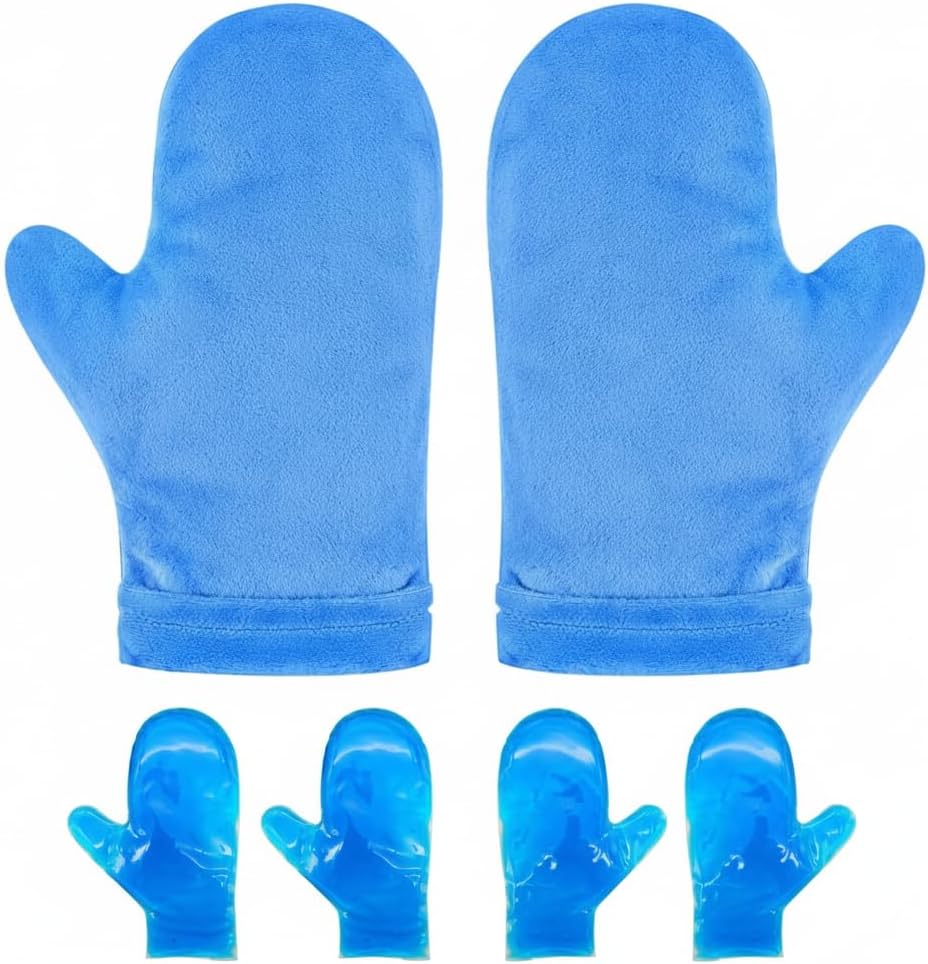 Hot and Cold Hand Therapy Gloves, Hand Ice Pack, Ice and Heat Therapy Pain Relieving Mittens | Microwavable and Freezable, Arthritis, Finger and Hand Injuries, and Carpal Tunnel Small, Medium