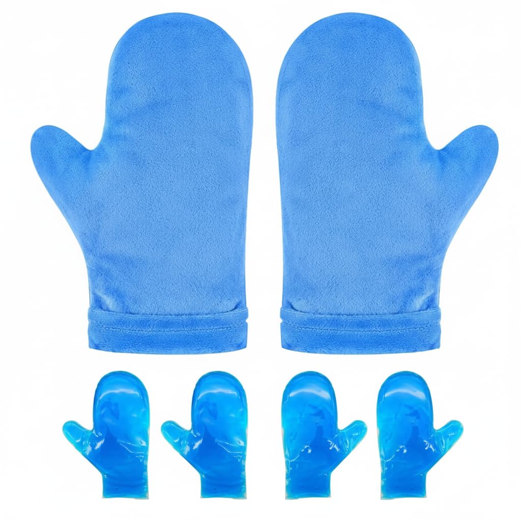 Hot & Cold Therapy Gloves | Ice & Heat Pain Relieving Mittens | Microwavable & Freezable, Arthritis, Finger & Hand Injuries, Carpal Tunnel - Small, Medium