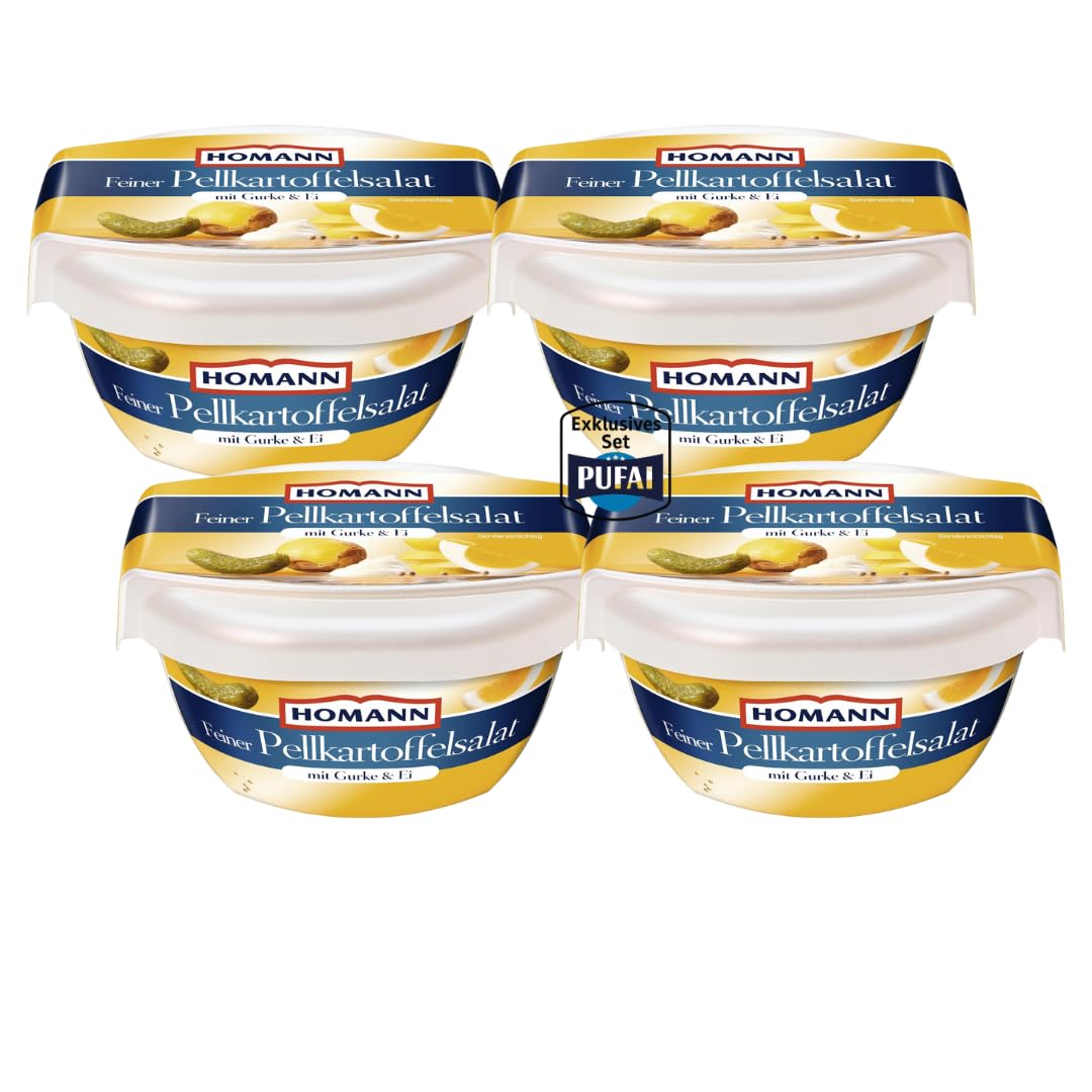Feiner Pellkartoffelsalat mit Gurke & Ei – 200 g, 4er | Klassischer Kartoffelsalat