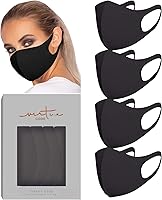 Virtue Code Second Skin Face Masks - 4 Pack Buttery Soft Washable Cloth Masks for All-Day Comfort