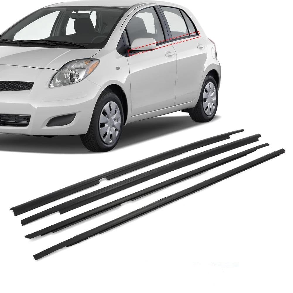 do Yaris Hatchback 2006-2013 4 szt. szyba samochodowa uszczelniona taśma uszczelniająca pasek szklany boczny okno uszczelka listwa uszczelniająca