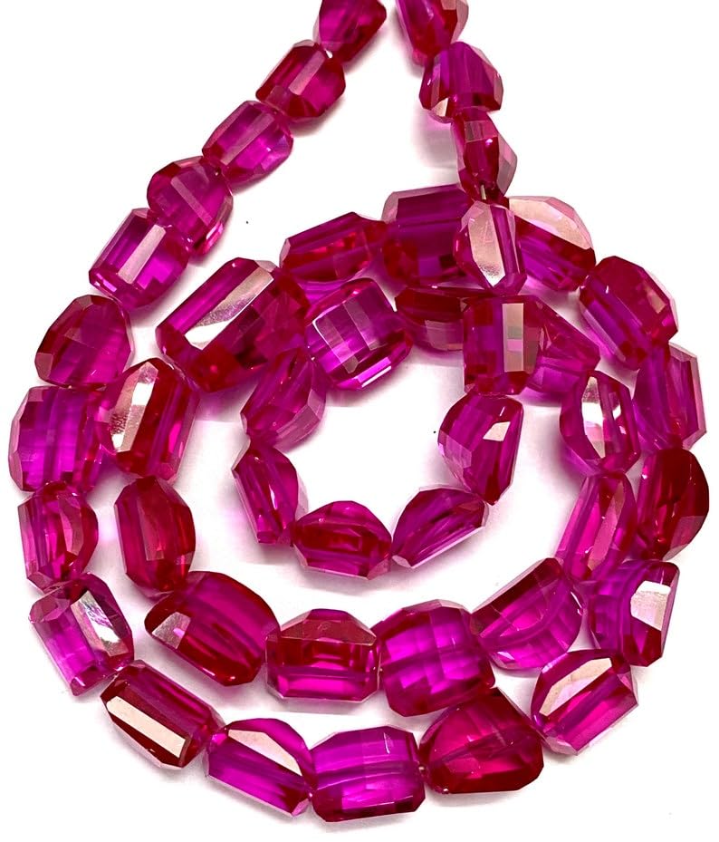Perles roses naturelles facettées de 45cm : sublimez vos tenues avec des bijoux DIY