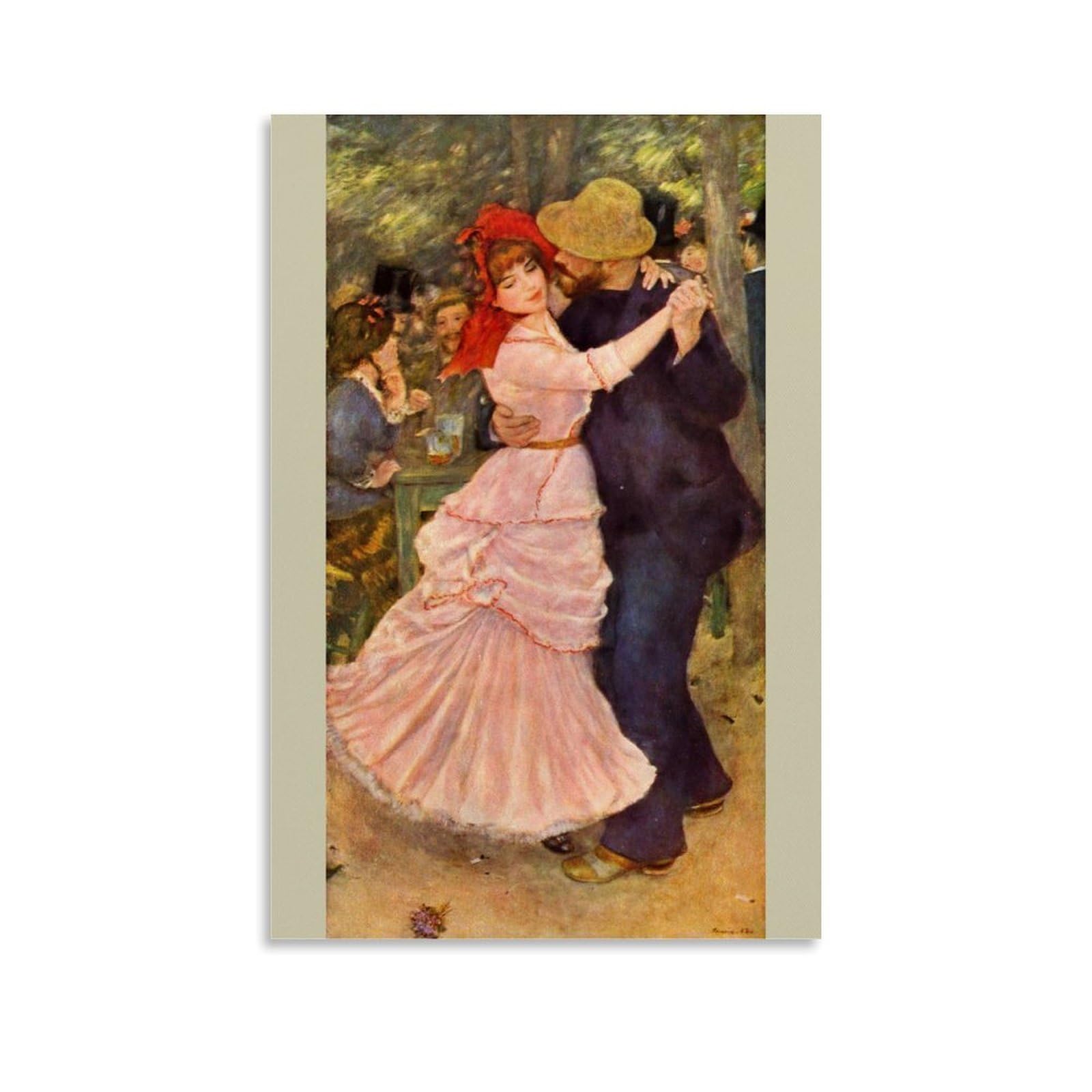 YYUEQIL Pierre Auguste Renoir Prints Dance at Bougival Wall Art Wall Art Picture Painting Canvas Prints Artworks Bedroom Living Room Decor Unframe 12x18inch(30x45cm)
