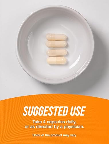 Vista 7 de BulkSupplements. com AAKG Cápsulas - Suplemento de L-Arginina, Suplemento de óxido nítrico, sin gluten, 4 cápsulas por porción, 240