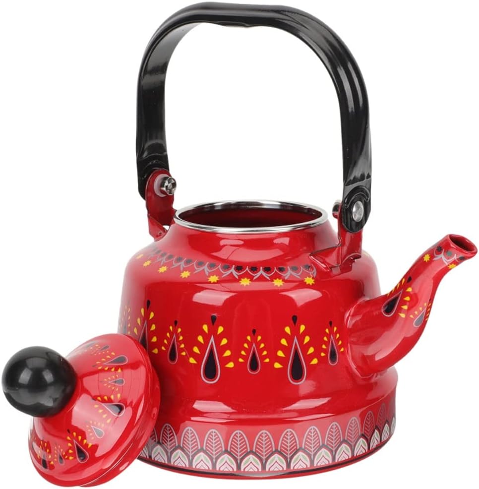 Kettle Tea Teapot Water Pot Stovetop Enamel Office The Stove Coffee Whistling Teakettle (D Fits All)