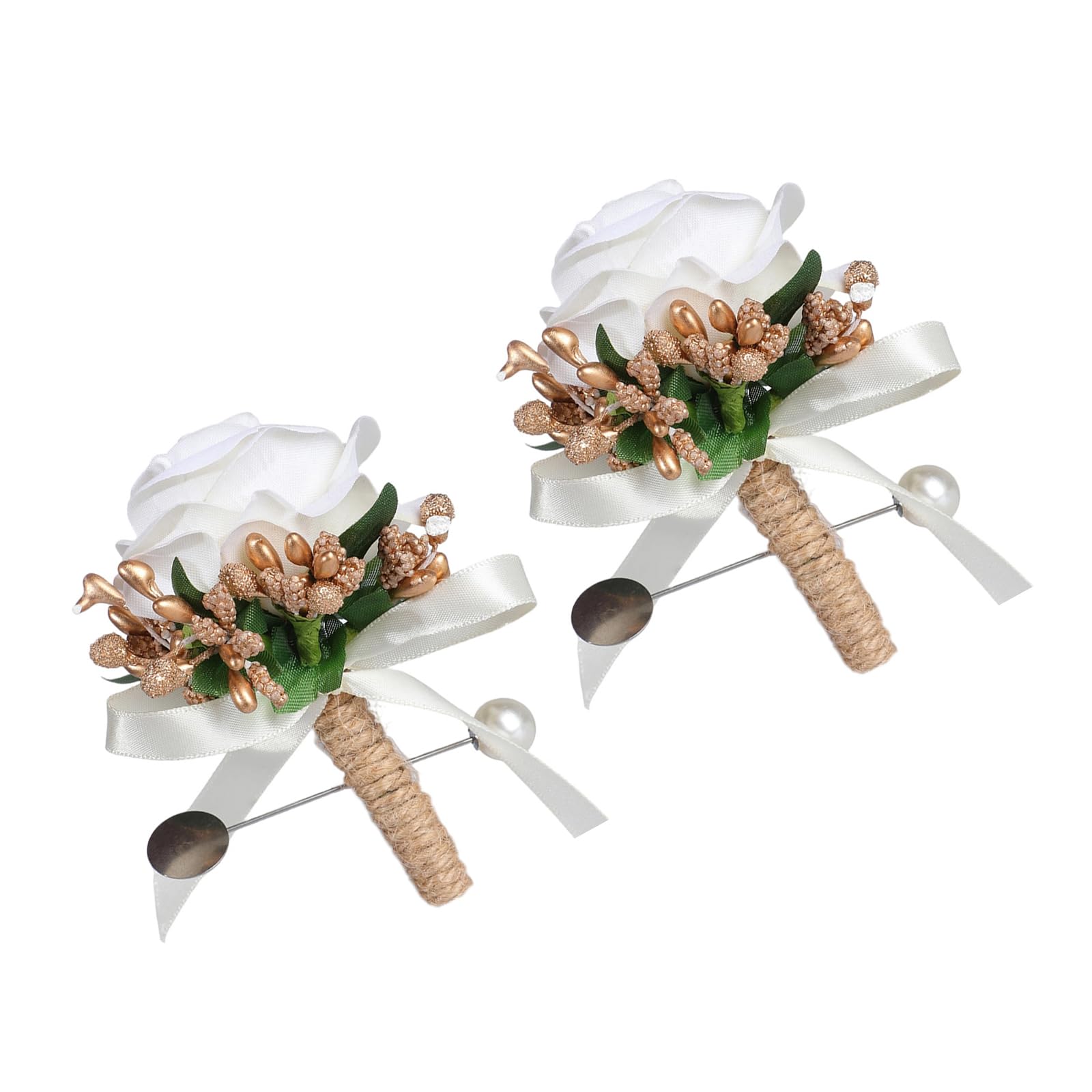 HDOYTXXM Corsage Flower Boutonnieres for Wedding, Proms, Anniversaries, Ceremonies and Beach Parties Soft Artificial Flowers Pocket Boutonniere