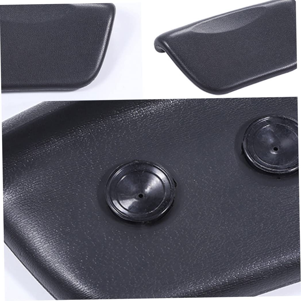 Almohada de baño de piel sintética, cojín de spa ergonómico para la cabeza y el cuello, para el hogar, jacuzzi, accesorios para el hogar, color negro