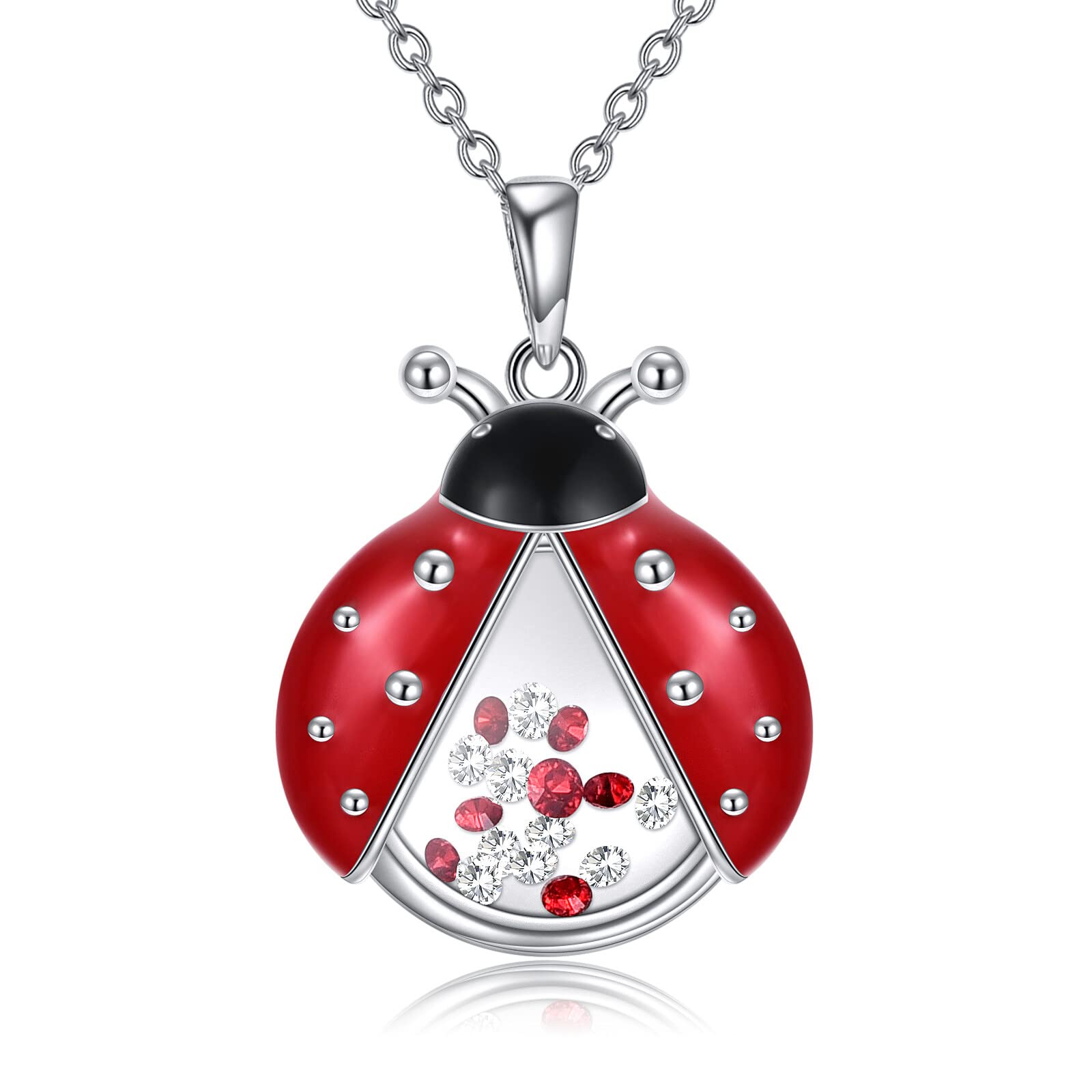 Orecchini A Perno In Argento 925 Con Zirconia – Forma Di Coccinella Con Pois, Gioielli Delicati Per Donne E Ragazze - 2