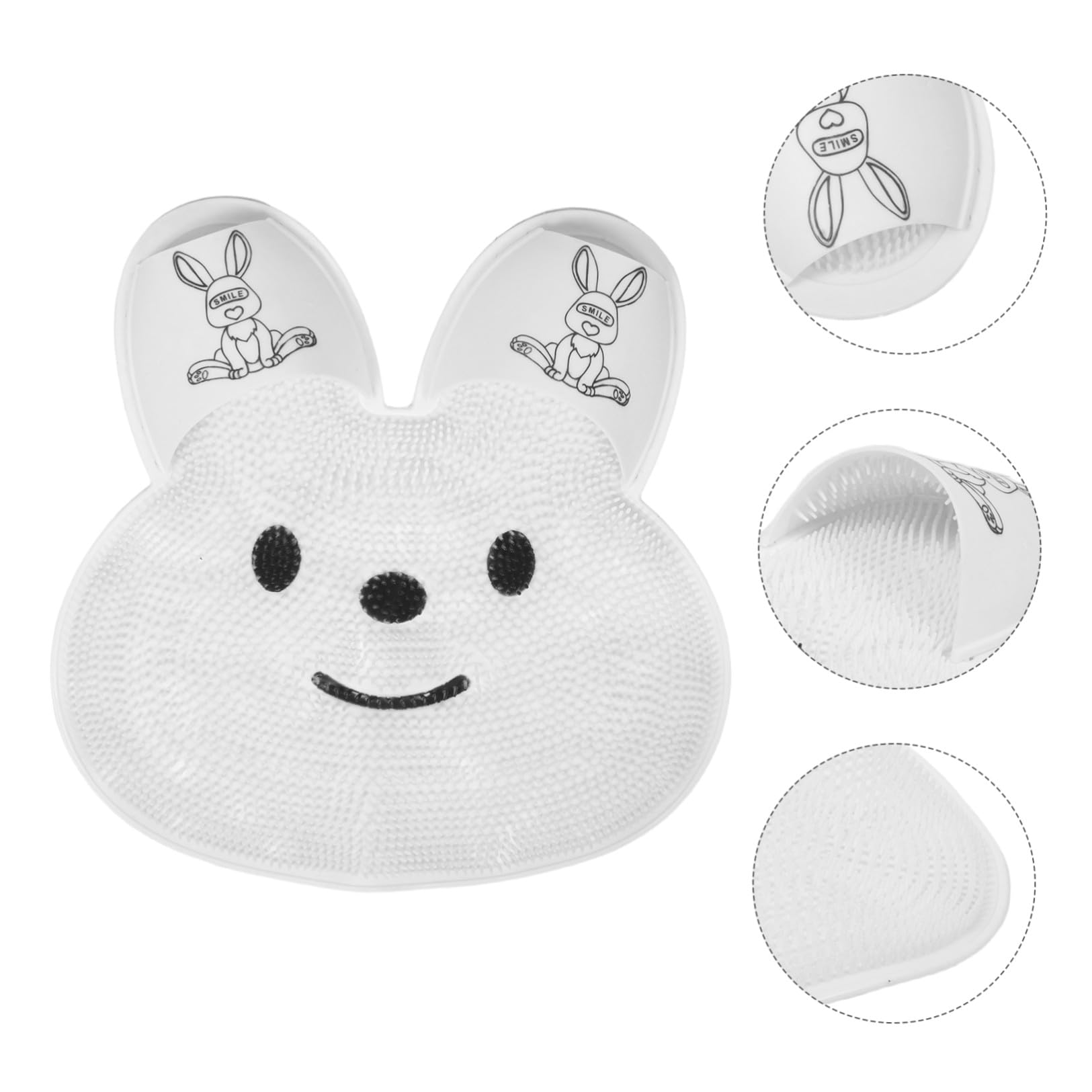 Tappetino Rimuove Antiscivolo Silicone a Forma di in e Bianco Esfoliante Pelle Morta, Massaggio Bagno Piedi per Tutta