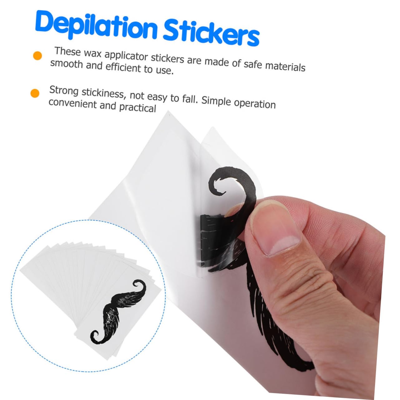 FOMIYES 16pcs Nose Hair Removal Stickers Hair Removal Beard Stickers for Women Men Adults Accessories Kit
