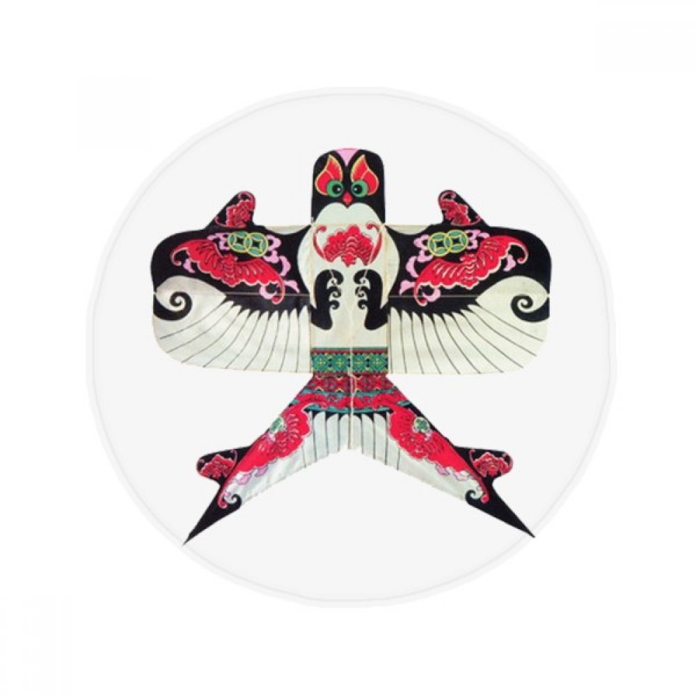 Tapis de sol motif cerf-volant chinois rond finitions soignées pour cuisine