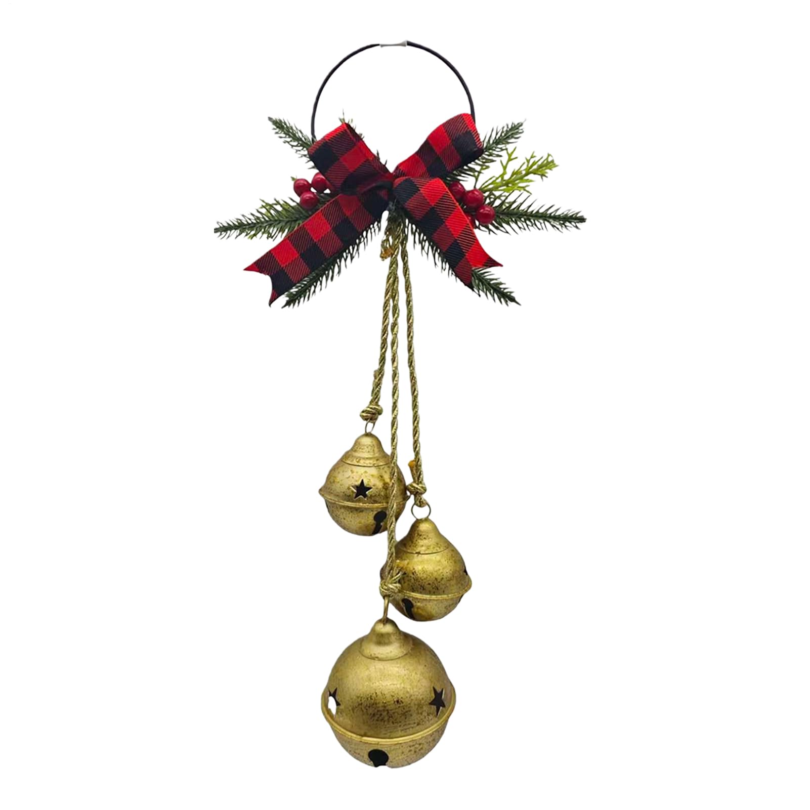 Cloches d'arbre de Noël en métal incassable pour remplacer les boules fragiles