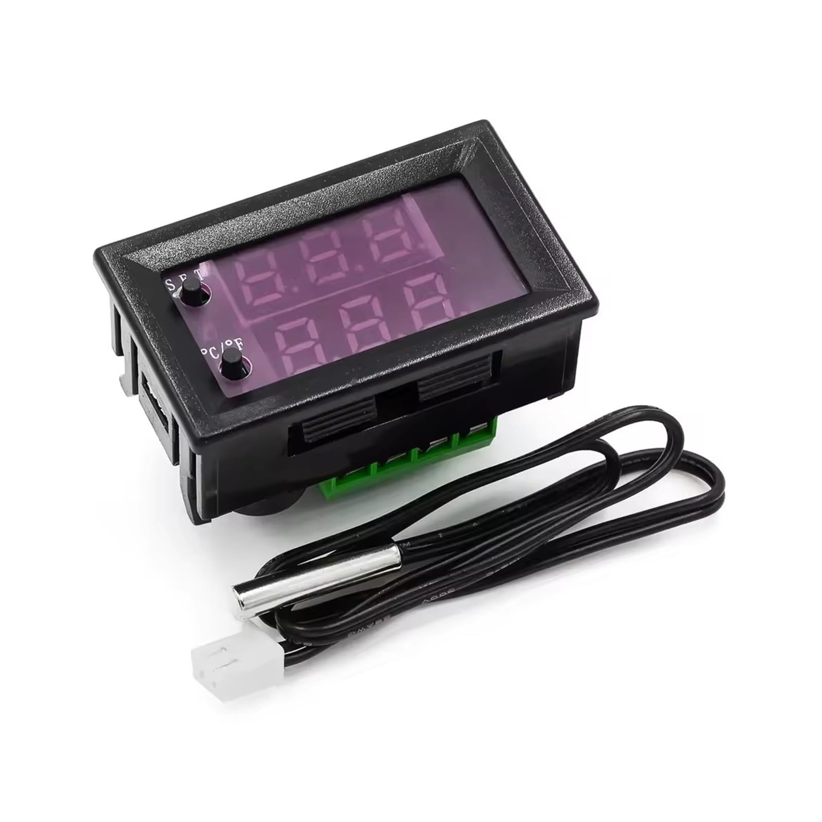 12V Intelligent Thermostat Controller Programmable 50℃ 110℃ Ranges Waterproof Sensors Double Color LED Interfaces Programmable Temperature Controller