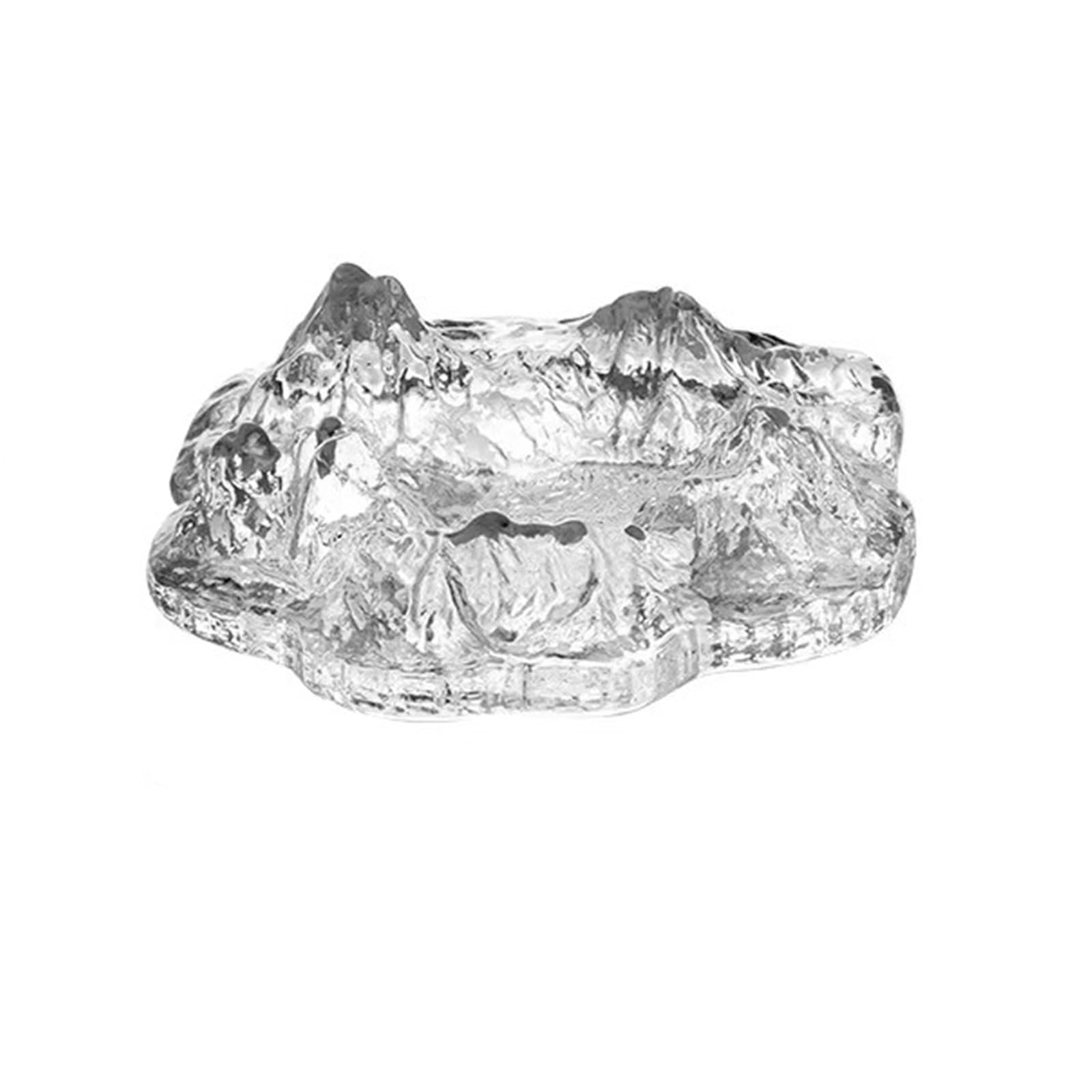 Indoor Decorative Crystal Glass AshtrayHome Living Room Coffee Table Tabletop Ashtray for Desktop(Clear)