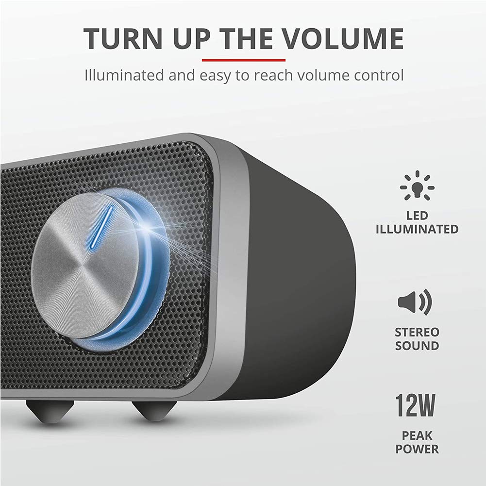 Soundbar per TV Mini Altoparlante Bluetooth Senza Fili Suono 12w Alimentato Tramite USB Design Robusto Potente Suono Cristallino Leggero e Robusto,Bianca The New