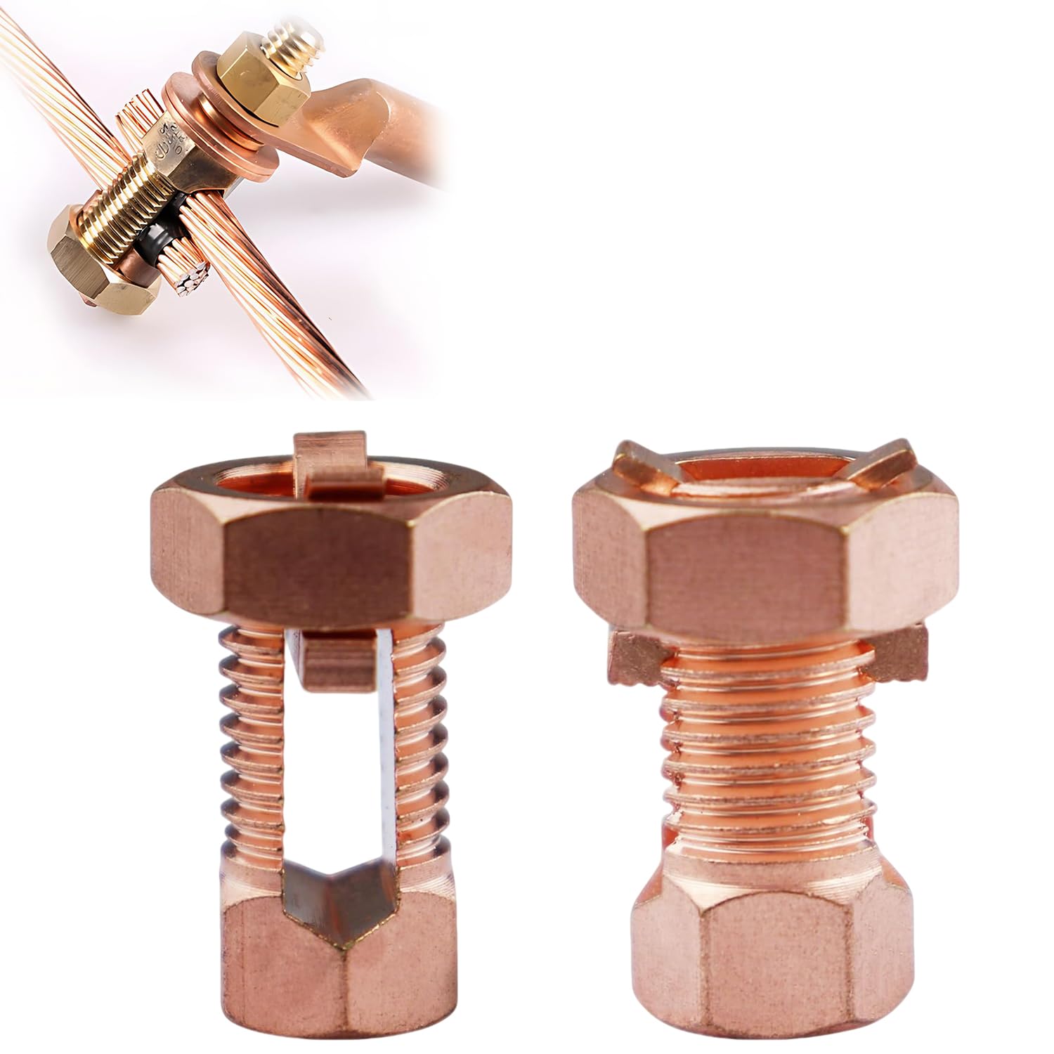 Bntyok 2Pack Split Bolt Wire Connector High Strength - electrical connectors | Mubboo