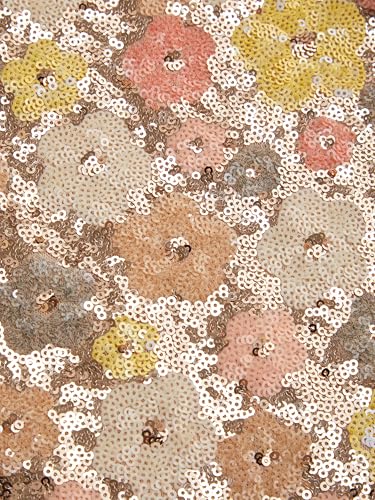 CIDER Sequin Mini Dress Floral Square Neck Sleeveless Party Dress Club Floral Print3