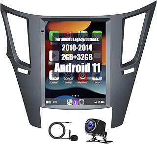 UNITOPSCI for Subaru Outback Legacy 2010 2012 2013 2014 Radio Android Car Stereo Wireless CarPlay Android Auto 2G 32G 9.7 Inch Vertical Touchscreen Bluetooth GPS FM WiFi HiFi SWC+ Backup Camera Mic