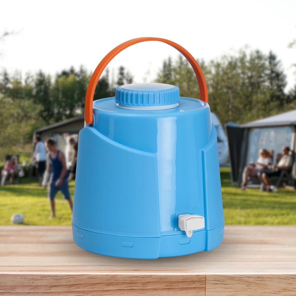 Paluplus Thermos Dispenser Termico Portatile con Rubinetto, Misura 29,3x27x27,5 cm e Capacità 5,6 Litri, Contenitore con Chiusura di Sicurezza e Maniglia, per Bevande Fredde e Calde, Made Italy -659