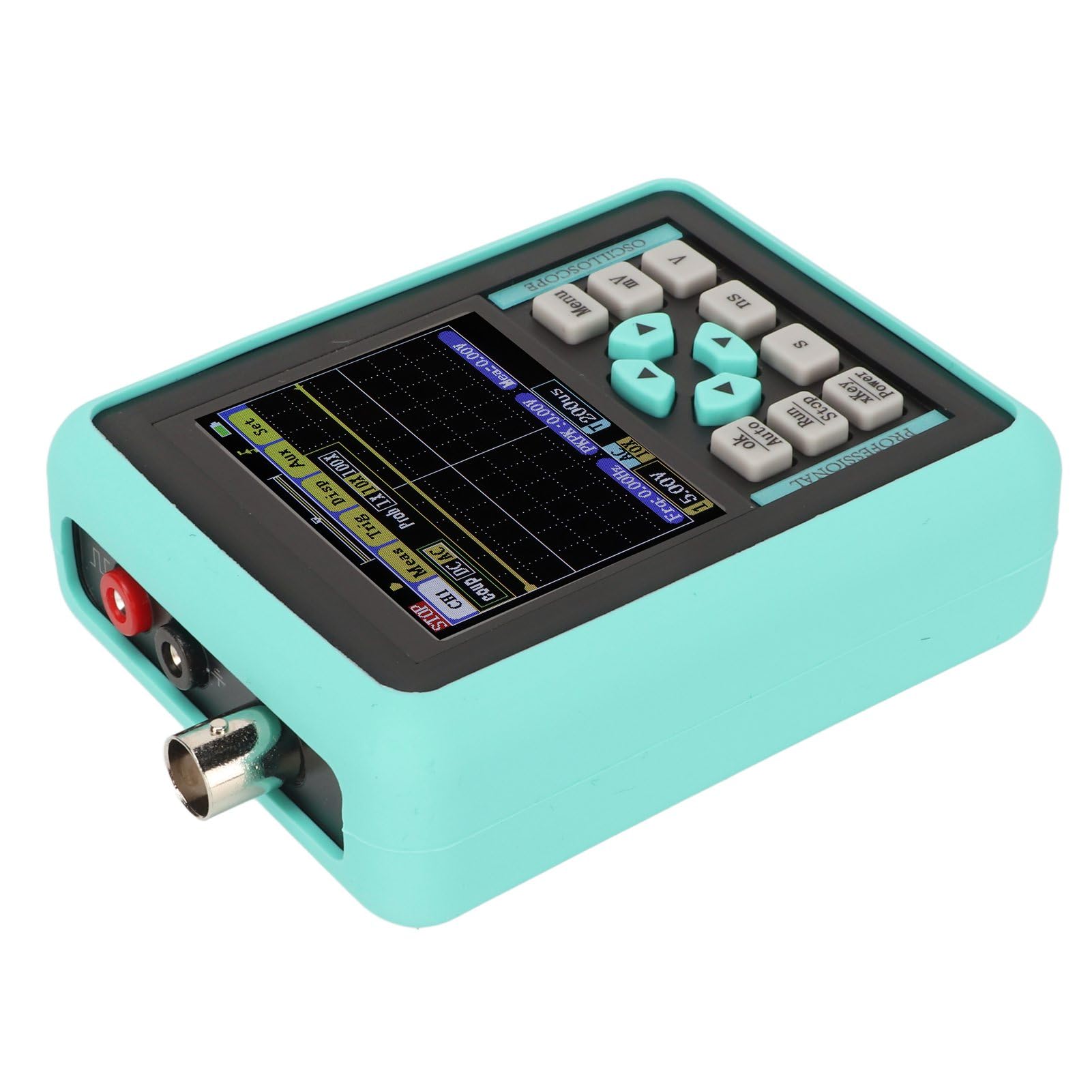 Oscilloscopio Digitale, Larghezza di Banda 120M Frequenza di Campionamento 500M Oscilloscopio Portatile a Canale Singolo, Portatile con Memorizzazione della Forma d' Connessione USB per