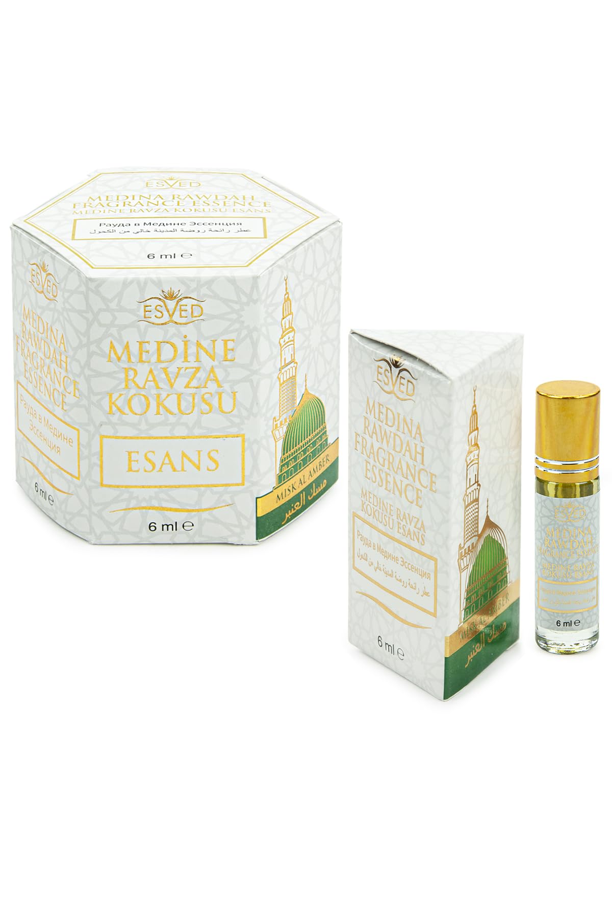 ihvan online, 6er Pack 36 mL - 1,21 Oz Roll-On Parfümöle, Alkoholfreies Musk Parfüm, Arabische Düfte, Weiche Parfümtabletten für Körper, Langanhaltender Duft für Frauen & Männer, Ravza