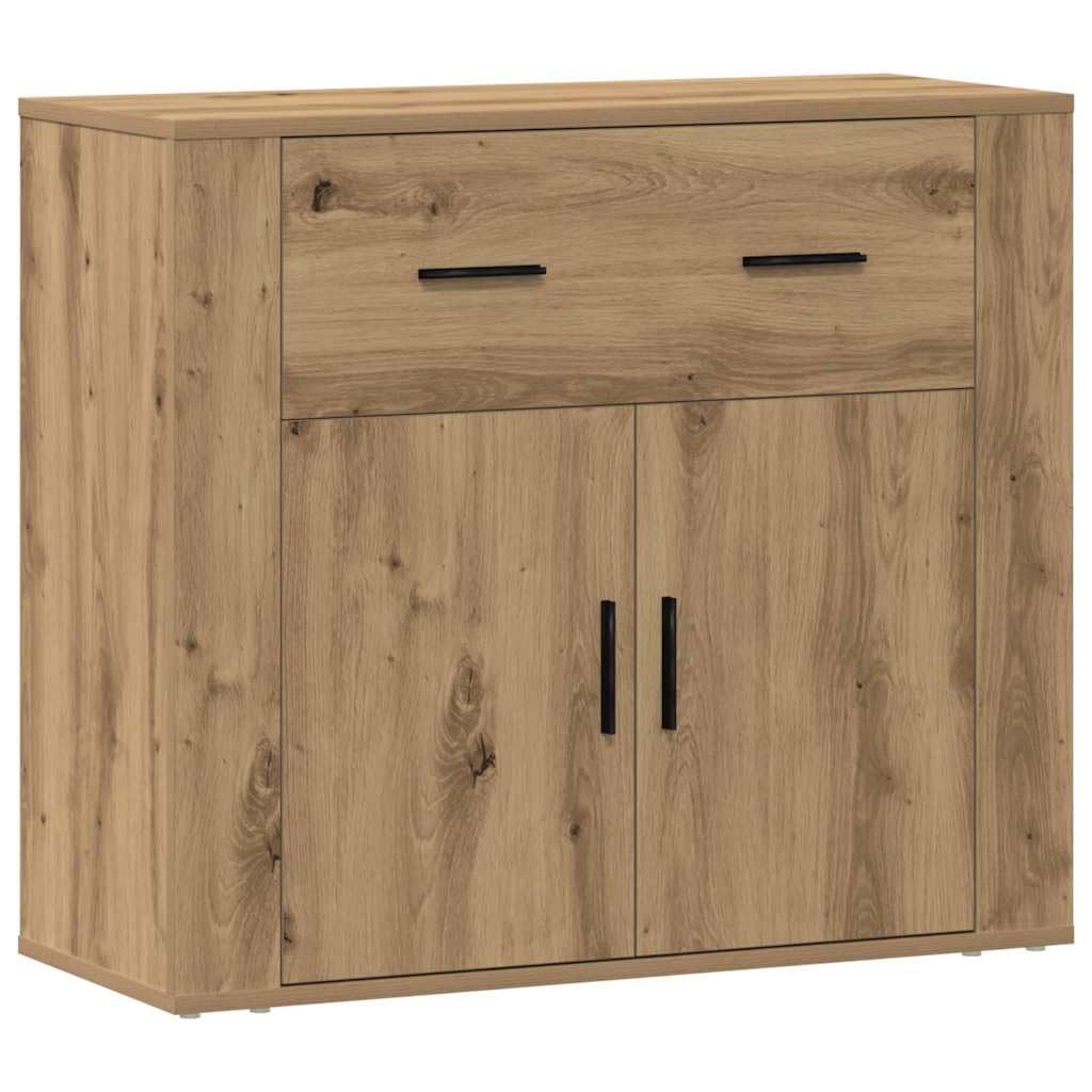 Vidaxl Oak Sideboard, Storage Cabinet For Living Room Home, Cupboard With Storage, Side Cabinet, Highboard, Artisian Engineered Wood