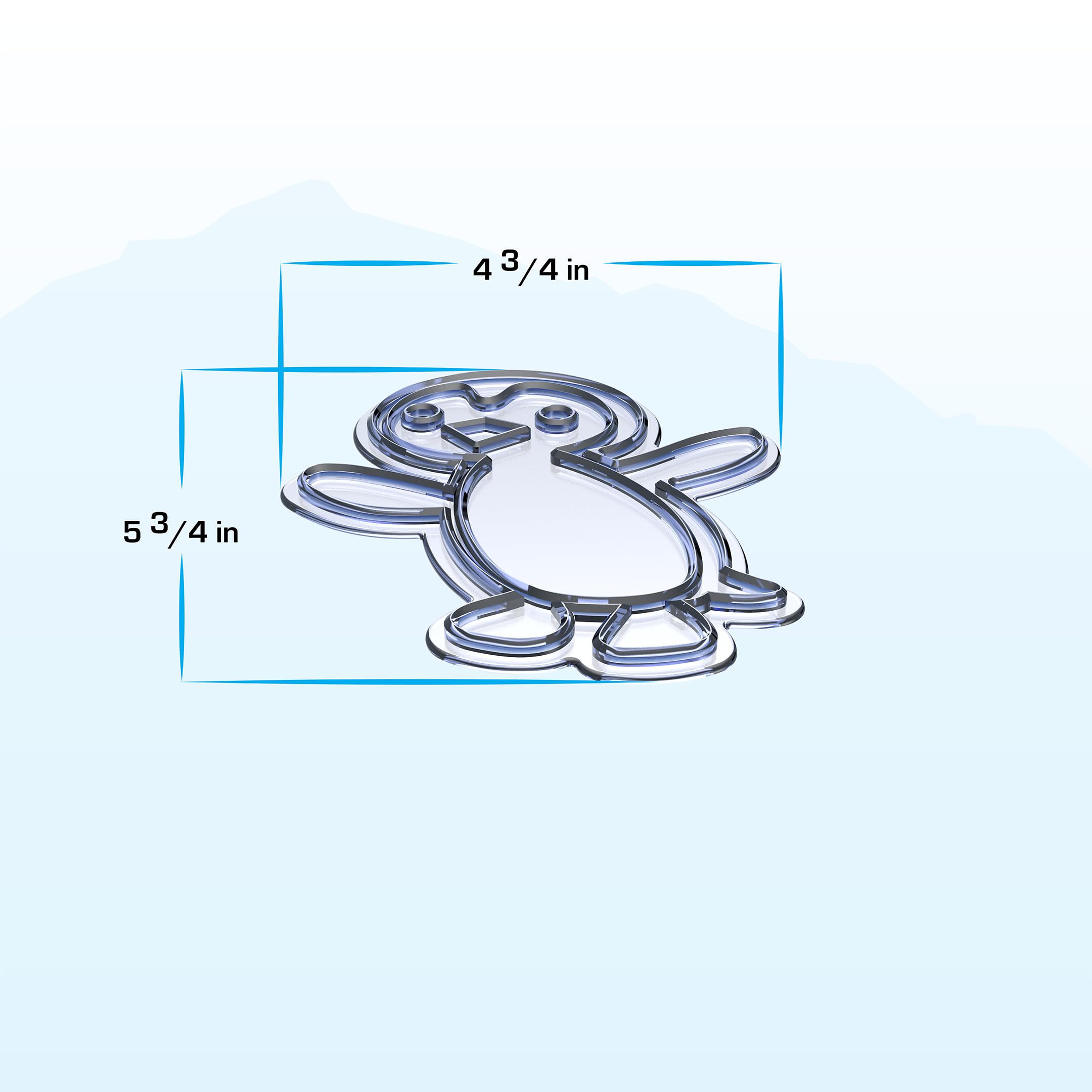 Stompgrip Premium Snowboard Stomp Pad | Polly | 3D Collection | 3D Decal | Clear