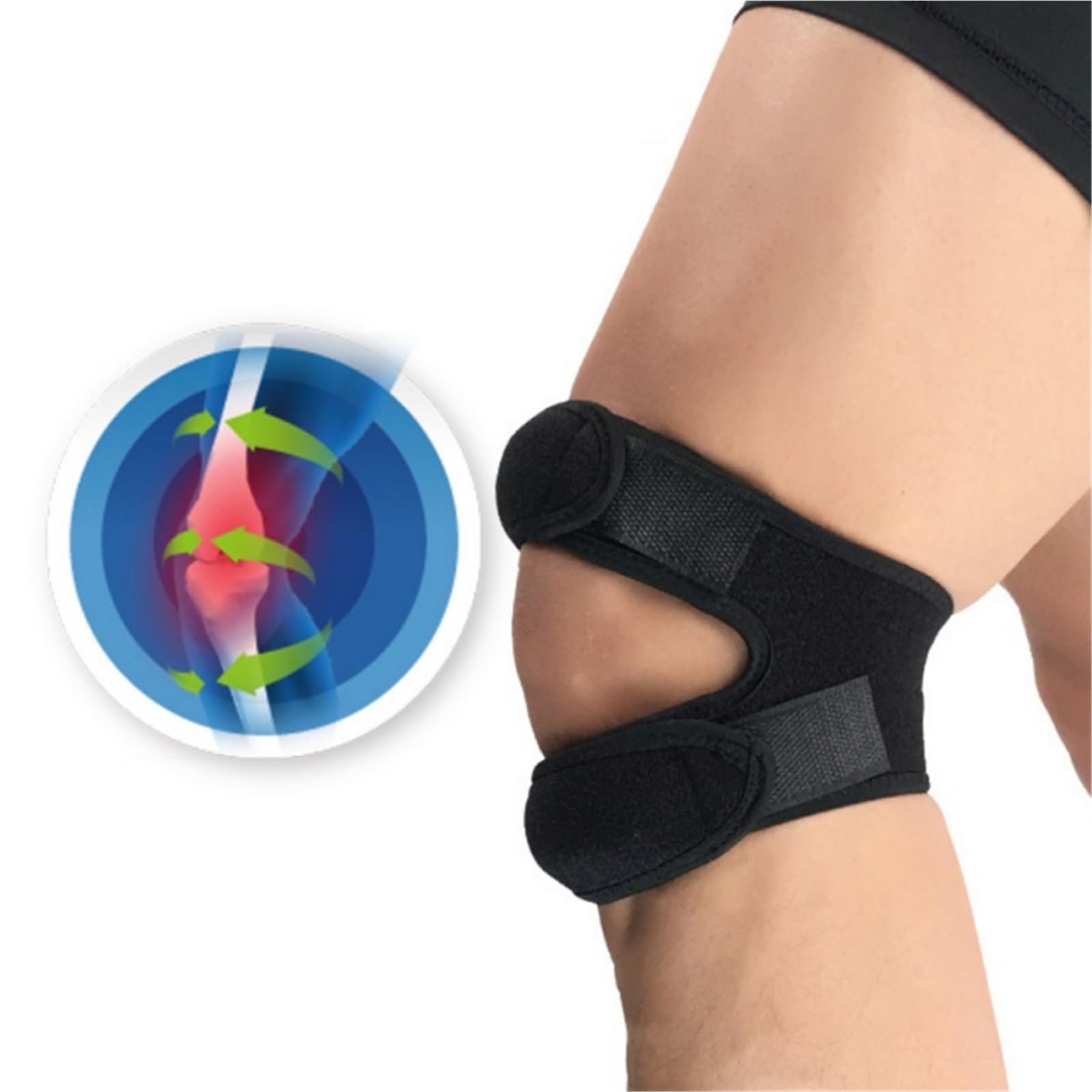 1 pz Sport Ginocchio Pad Rotula Benda Elastica Benda Fascia Calcio Basket Fitness Sport Corsa Ginocchio Brace Strumento, Grigio, M