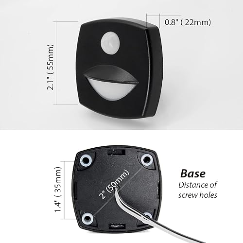 Miniatura 5 de Dream lighting Luces de caravana de 12 V, sensor de movimiento, luz de cortesía, barco, cabina, accesorios de camino, blanco suave, 2.1 pulgadas,