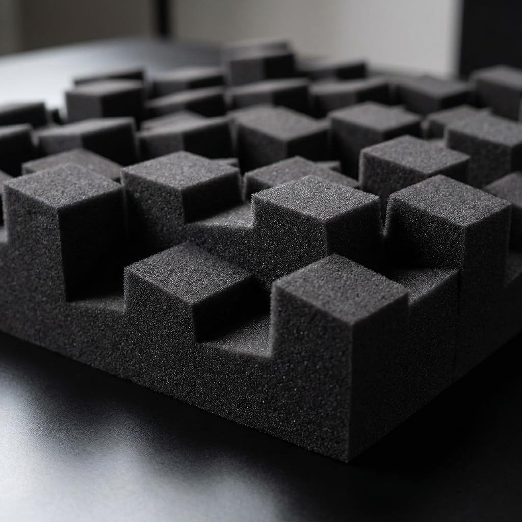 Pannello Acustico Fonoassorbente, 50x50cm, Diffusore QRD 2D, 10cm Spessore. Per Pareti e soffitto. Inclusi Ganci di installazione. Non spedito sottovuoto.