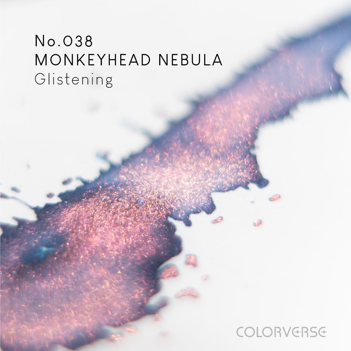 Colorverse Shiny Blue Fountain Pen Ink Bottle | Monkeyhead Nebula | 65ml | Dye-Based | Glistening (Shimmer/Glitter) Project Series
