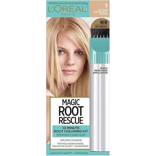 LOreal Paris - Magic Root Rescue Kit para teñido en 10 minutos de la raíz del cabello teñido permanente del cabello con aplicador rápido y preciso