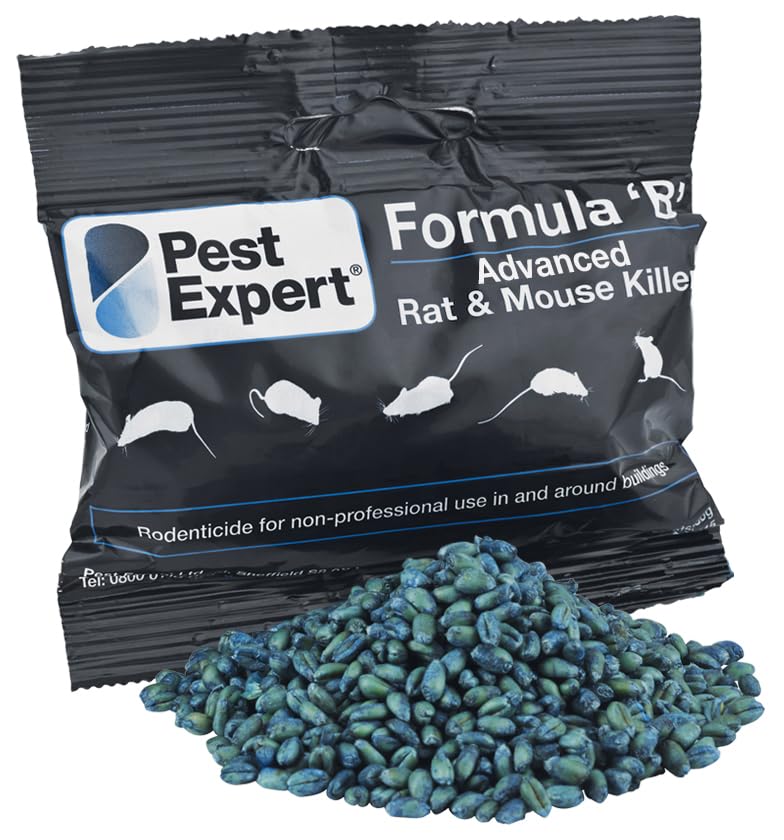 Pest Expert Formula B+ Advanced Mouse Killer Poison 3kg (50 x 60g) Single Feed Super Strength Brodifacoum Fast Acting Control