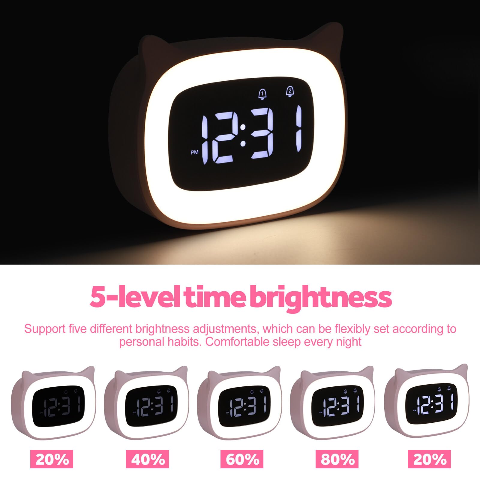 Kinberry Digital ChildrenS Alarm Clock With Night Light - Image 4