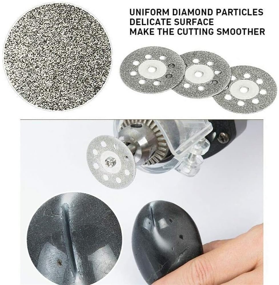 Diamentowe brzeszczoty do pił, 12 szt. 20-30 mm diamentowych tarcz tnących do cięcia kamienia, szkła, płytek metalowych, tarczy tnącej z trzpieniem 3(22mm)