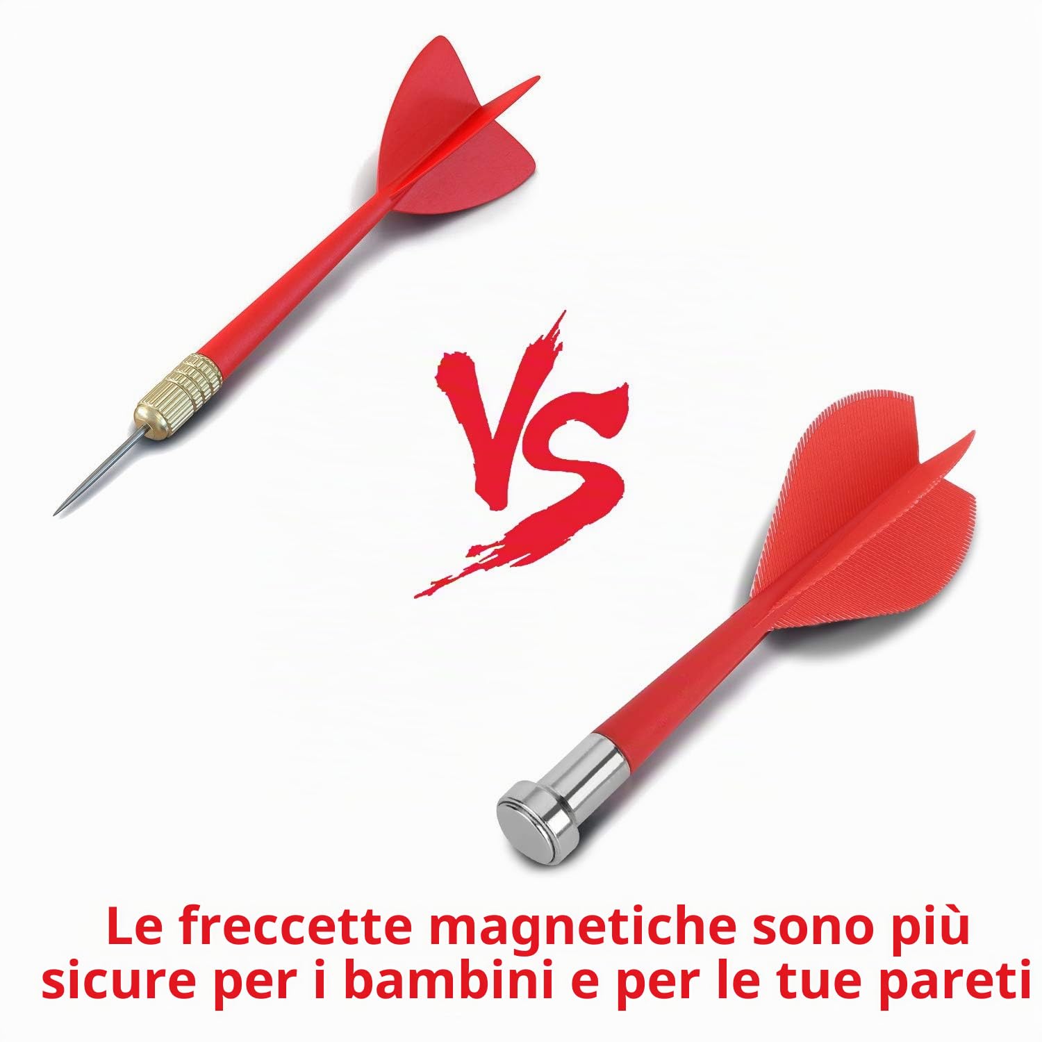Esjay Set di freccette magnetiche da 45,7 cm per bambini di 8+ anni, giocattoli da ragazzo regalo per interni ed esterni con 12 freccette, bersaglio a doppia faccia di grandi dimensioni gioco sicuro